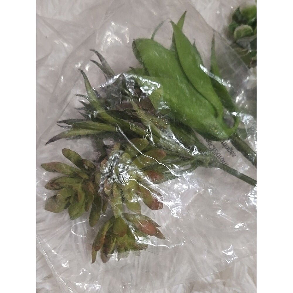 Faux Floral Mini Wreth And Pack Stem Plant Pick Green White Reds Pink Colorful - Picture 2 of 15